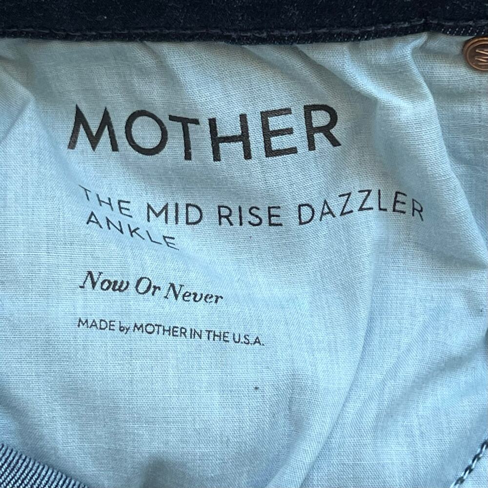 Mother On The Edge The Mid Rise Dazzler Ankle Jeans size 29 dark wash - Picture 6 of 7